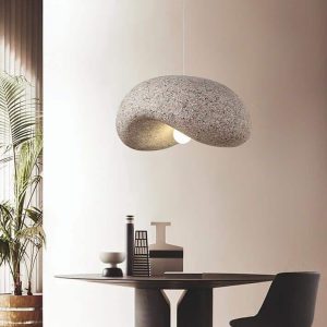 Plafonnier wabi sabi en imitation granit