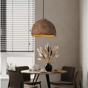 Plafonnier wabi-sabi, à LED, design moderne, marron
