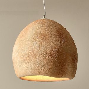 Plafonnier suspendu Wabi Sabi orangé, à LED