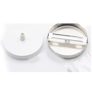 Fixation de plafond blanche en fer pour plafonnier suspendu