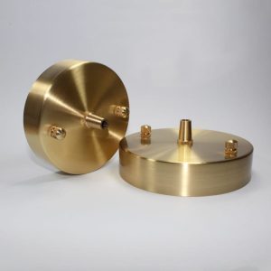 Fixation de lampe en laiton doré