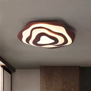 Plafonnier naturel en bois au design créatif moderne