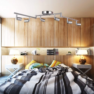 Plafonnier 4 spots orientables – Éclairage moderne et polyvalent