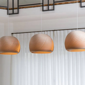 Plafonnier LED en Bois Flotté – Plafonnier LED Moderne pour Salon