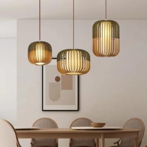 Plafonnier design scandinave en bois