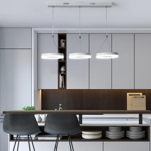 Plafonnier Art Déco Rond LED – Modèle à 3 Lampes