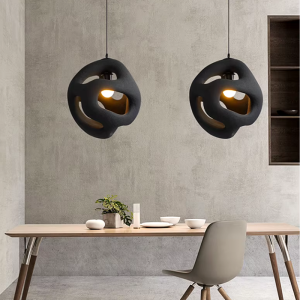Plafonnier Wabi Sabi, design moderne, à LED, en résine