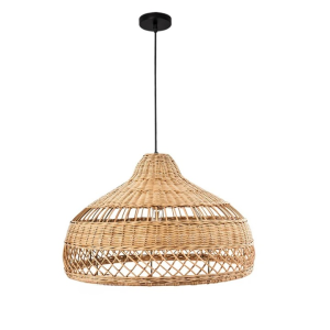 Plafonnier naturel LED en rotin de style chinois